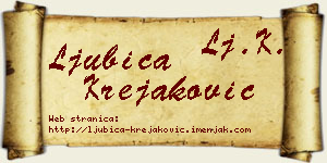 Ljubica Krejaković vizit kartica